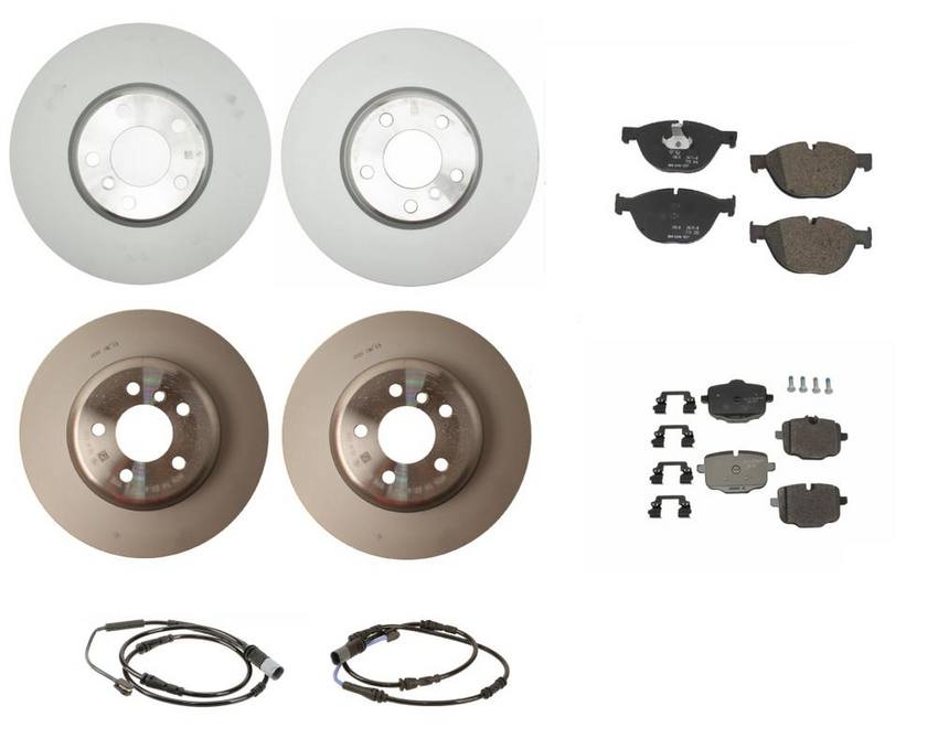 BMW Brake Kit - Pads and Rotors Front &  Rear (348mm/345mm)